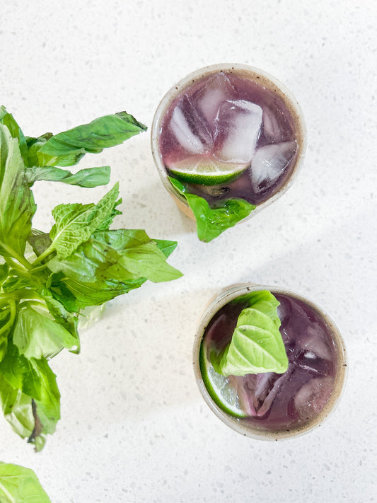 mezcal blueberry jam jar smash 