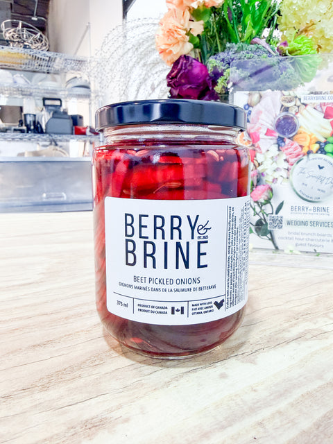 Beet Pickled Onions - Berry and Brine Local Preserves & Ottawa Catering