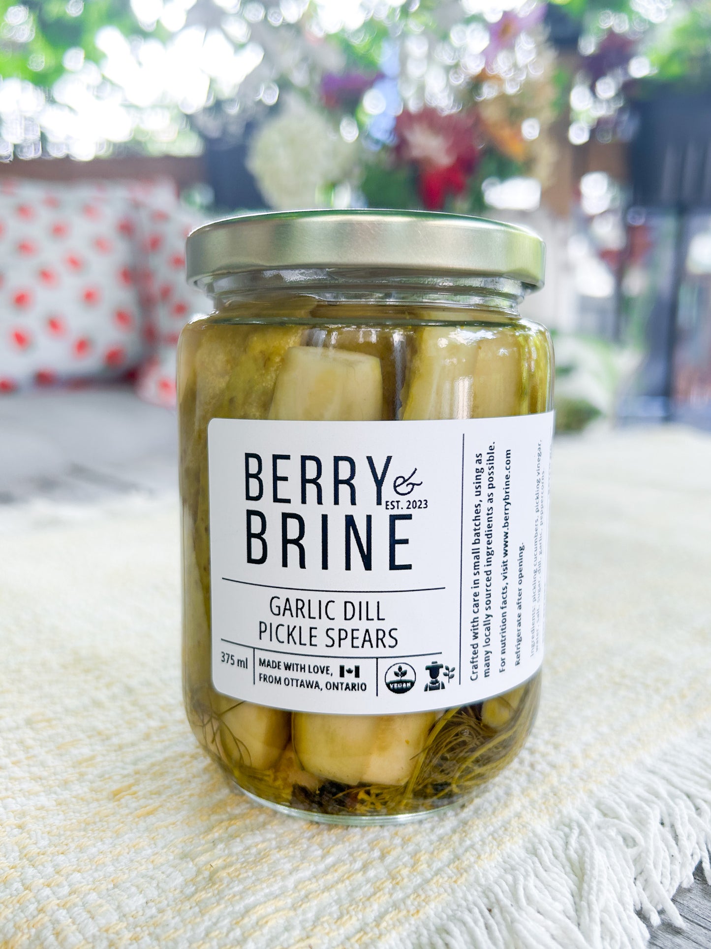 Garlic Dill Pickle Spears  Berry and Brine Local Preserves & Ottawa Catering