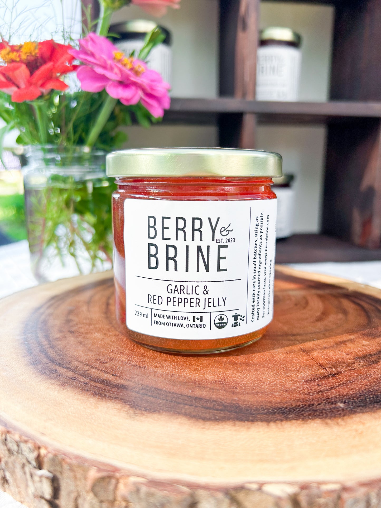 Garlic & Red Pepper Jelly Berry and Brine Local Preserves & Ottawa Catering