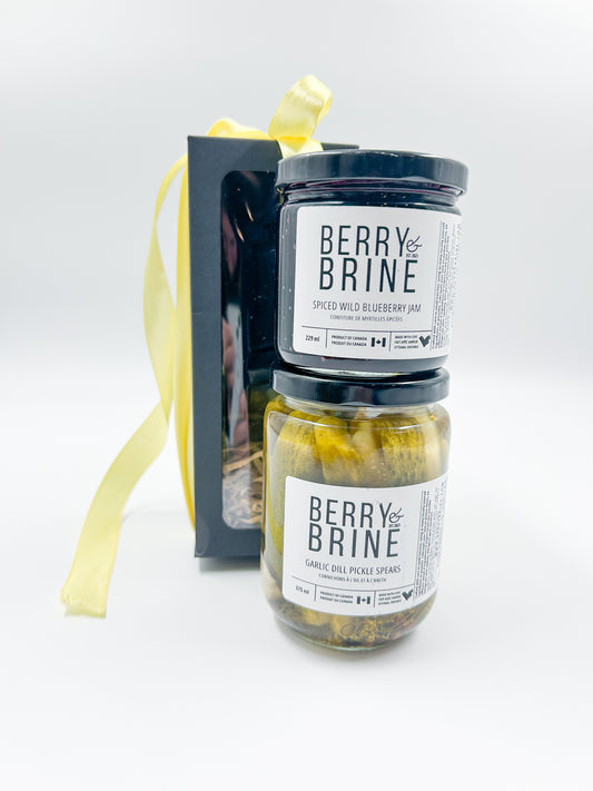 Spiced Wild Blueberry Jam & Garlic Dill Pickle Spears Gift Set