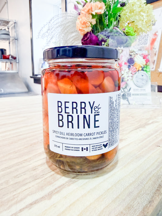 Spicy Dill Heirloom Carrot Pickles - Berry and Brine Local Preserves & Ottawa Catering